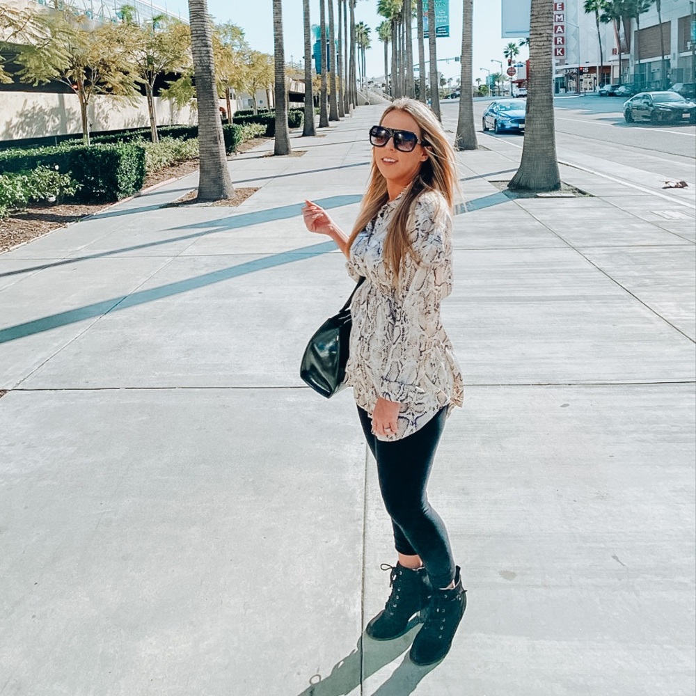 Snakeskin button up